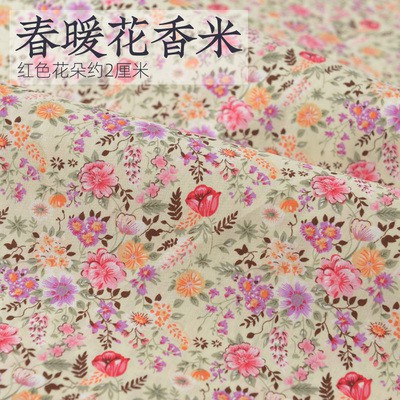 Vải cotton Nguyên Chất In Hoa poplin Dùng May Váy Trẻ Em