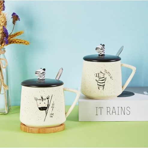 Ly Sứ, Cốc Cà Phê Hình Ngựa Vằn Cao Cấp 400ml | BigBuy360 - bigbuy360.vn