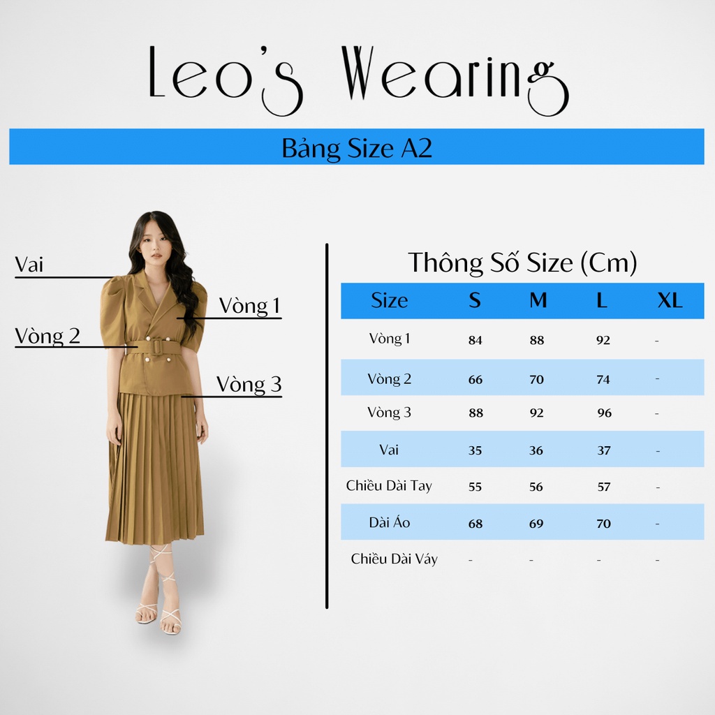 Áo blazer nữ tay dài LEOSWEARING phong cách công sở A02