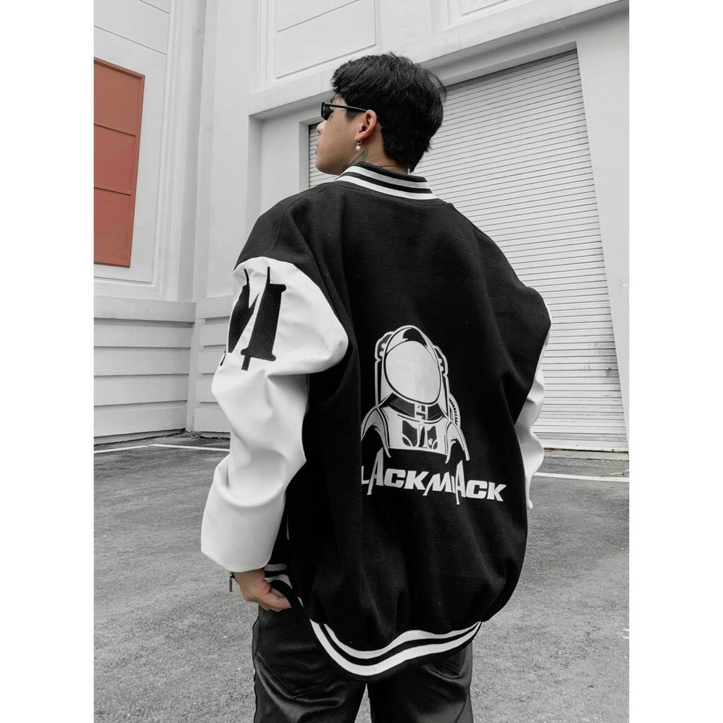 Áo khoác dù Unisex nam nữ Black Miack tay phối màu cực chất cá tính, áo khoác dù bomber 2 lớp thời trang mới.