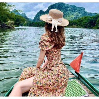 ☘️ VÁY HOA DÚM XẺ TÀ 🌿 (2 màu, ảnh thật, cận chất)