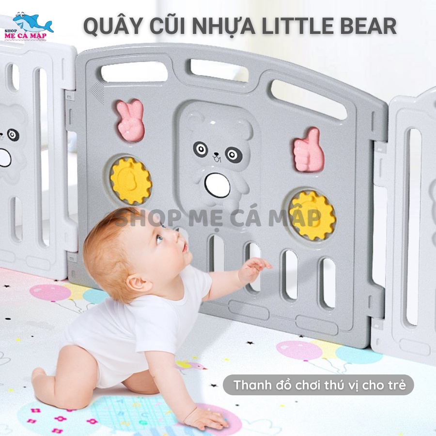 [Rẻ nhất + Tặng thảm] Bộ quây cũi nhựa Little Bear Tặng THẢM + BÓNG, bộ quây cũi nhựa cho bé an toàn