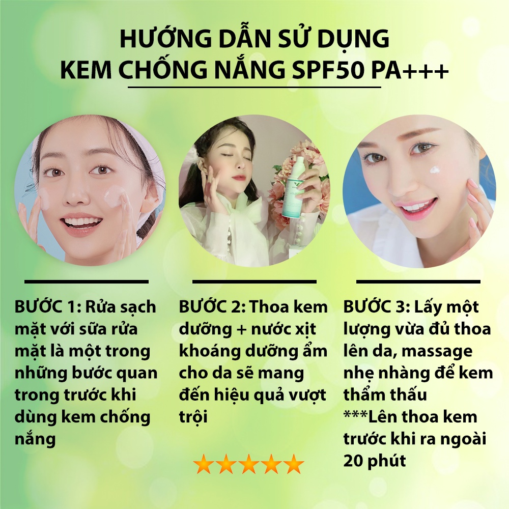 Kem chống nắng nâng tone V9Queen SPF50+ bảo vệ khỏi tia UV PA+++ V9 Skin Aqua 50g