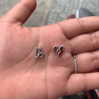 Hạt charm bạc charm cung hoàng đạo ( sẵn 1 viên bạch dương bên phải)