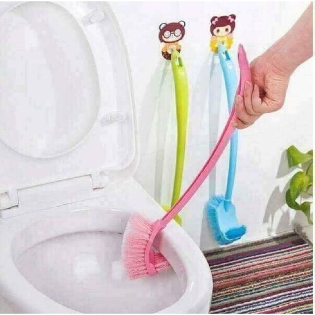 Cây cọ rửa toilet - nhà vệ sinh 2 đầu