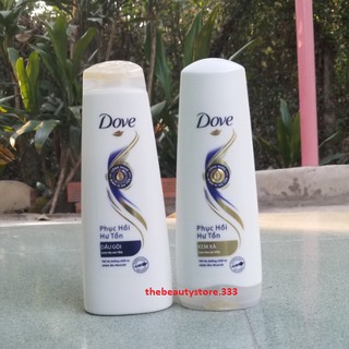 Combo Dầu gội và dầu xả Dove phục hồi hư tổn 670g