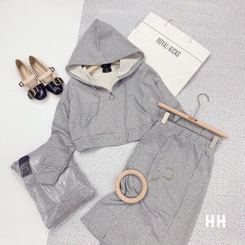 Set NỈ XÁM ÁO CRT+ CV SẺ