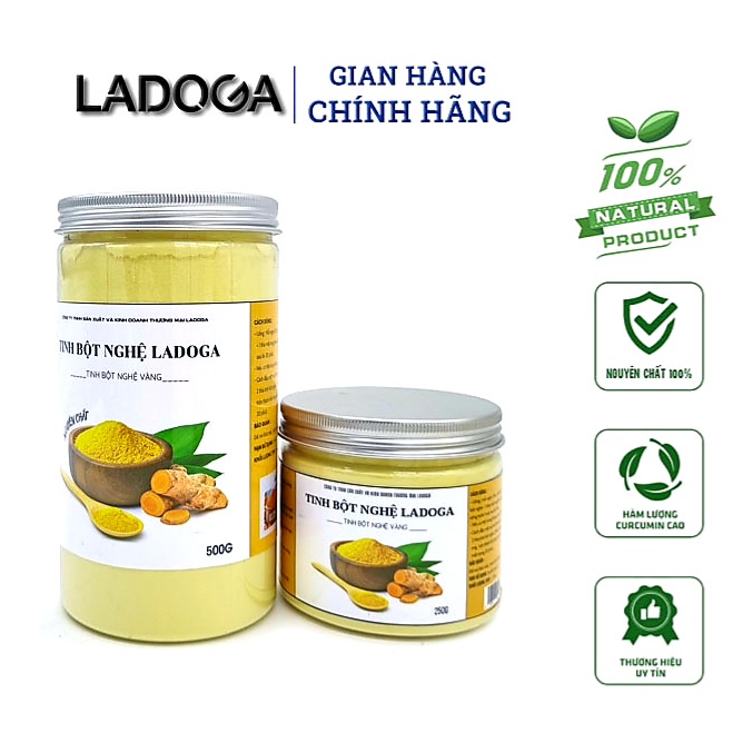 500g Tinh bột nghệ Vàng nguyên chất Ladoga