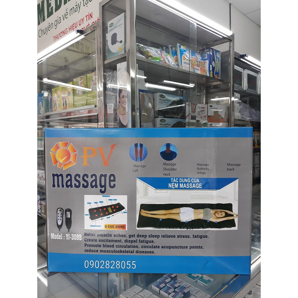 NỆM/ ĐỆM MASSAGE TOÀN THÂN 9 MOTOR YJ-308B GIÚP THƯ GIÃN KHI MỆT MỎI