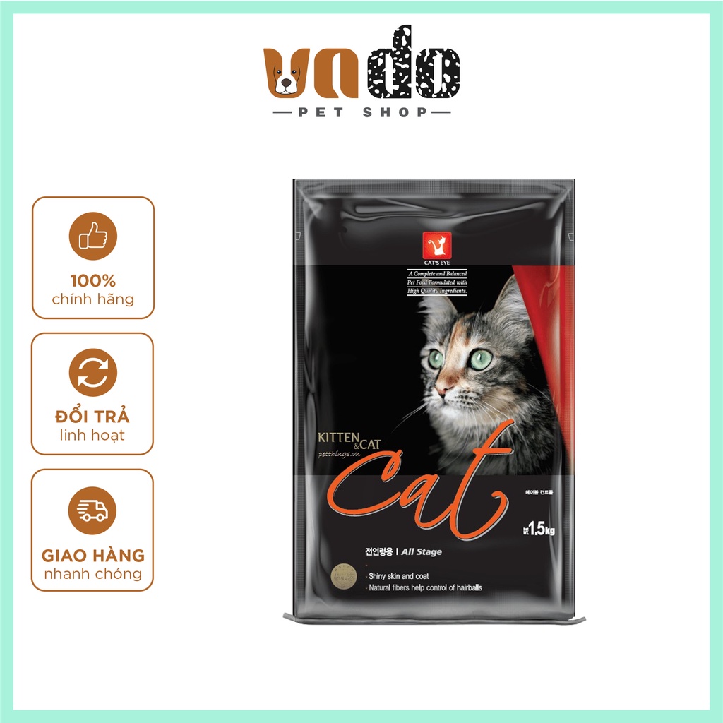 [1kg] Hạt CatsEye cho mèo 1kg - Thức ăn khô Cat Eye cho mèo mọi lứa tuổi thơm ngon hấp dẫn