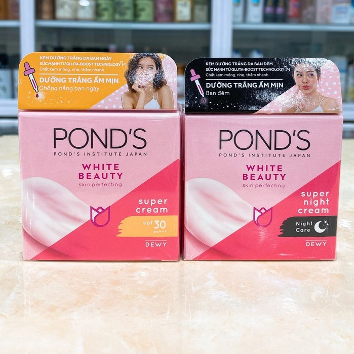 Kem Dưỡng Trắng Da Ban Ngày Ban Đêm Ponds White Beauty 30gr