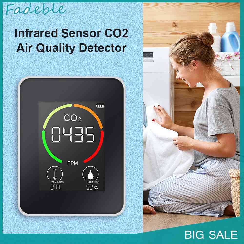 Máy Đo Độ Ẩm / Nhiệt Độ Không Khí CO2