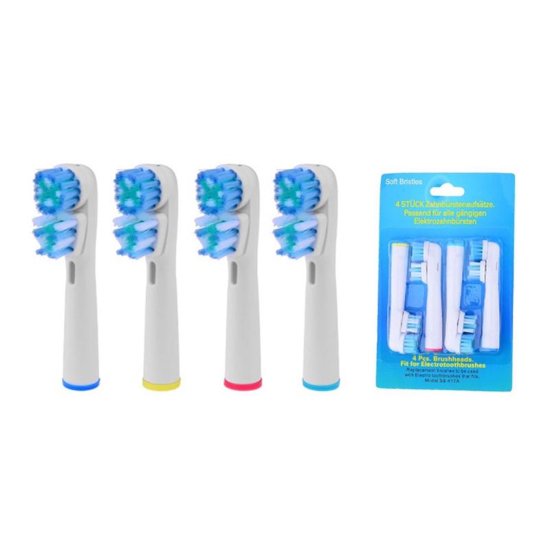 4 Đầu bàn chải đánh răng điện thay thế sạch kép cho Braun Oral B