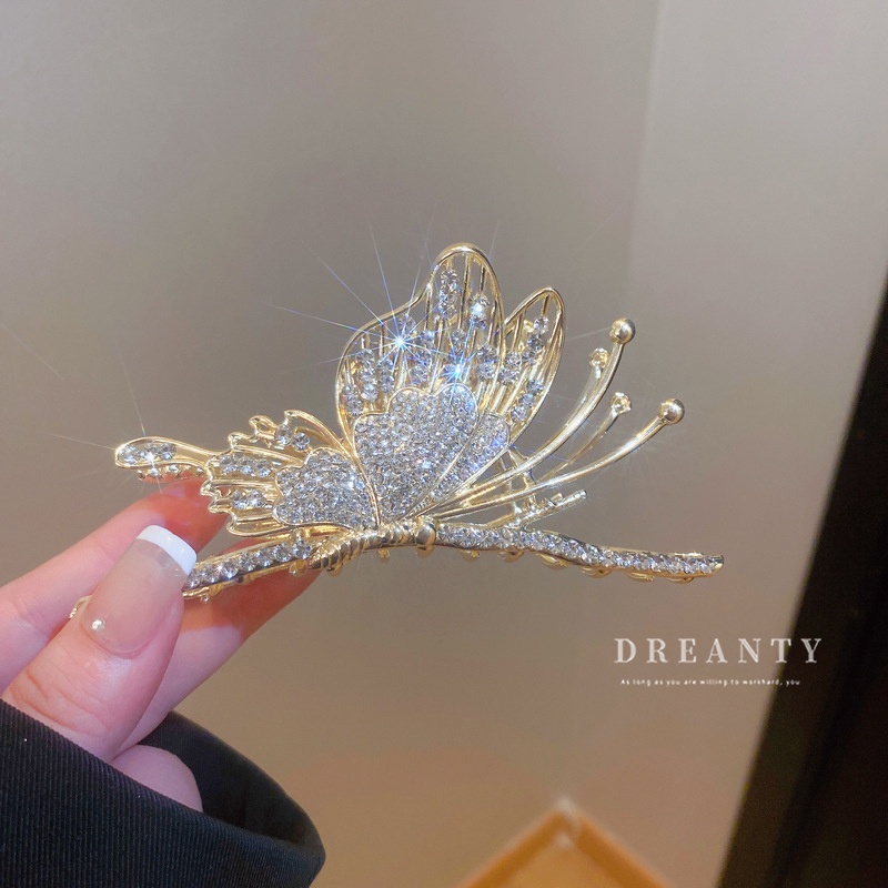 Kẹp Tóc Hình Bướm Đính Đá Phong Cách Hàn Quốc Thời Trang