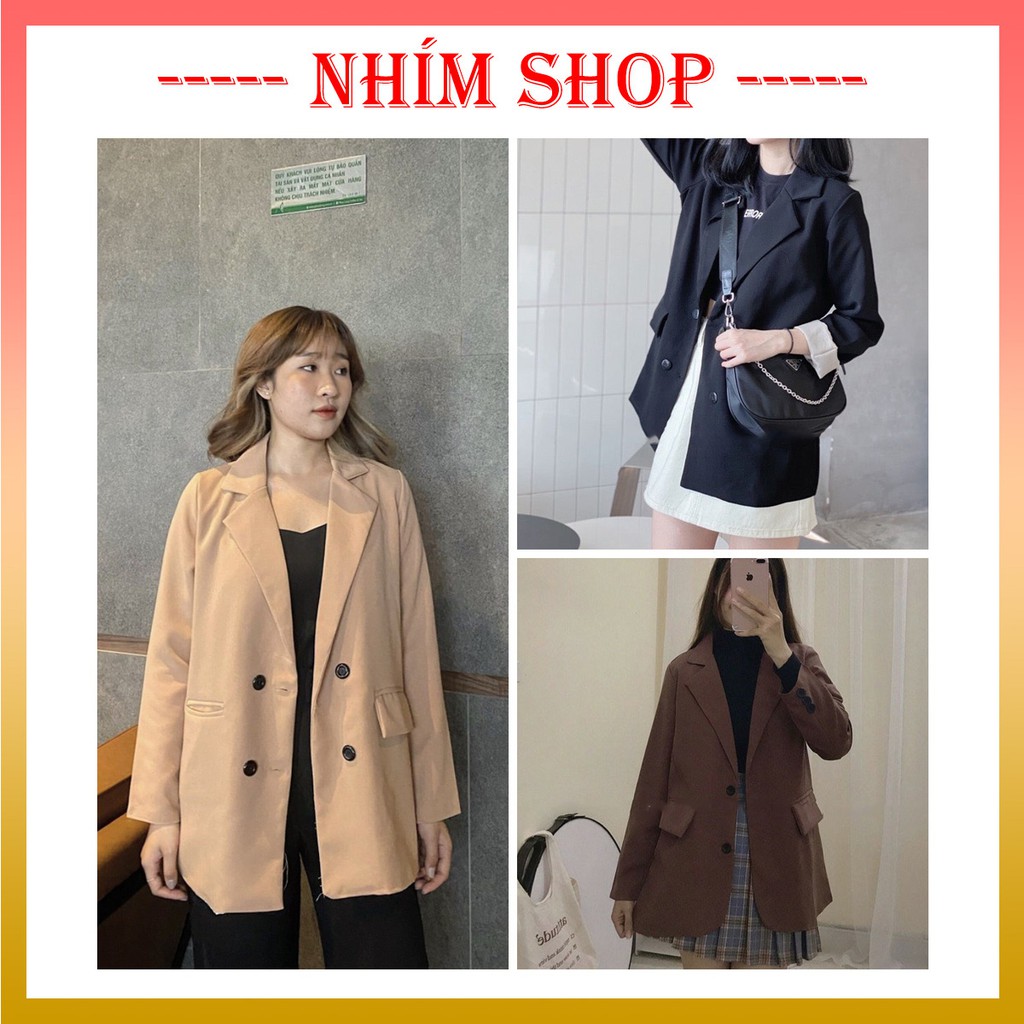 Áo blazer 2 lớp ♥️ Áo blazer nữ Hàn Quốc 2 lớp, áo khoác blazer NhimShop BZ02