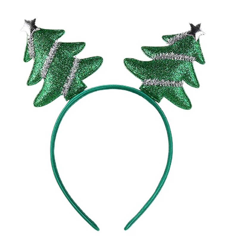 Flgo Băng Đô Cài Tóc Bằng Nhựa Hình Cây Thông Giáng Sinh Dễ Thương Cho Nữ