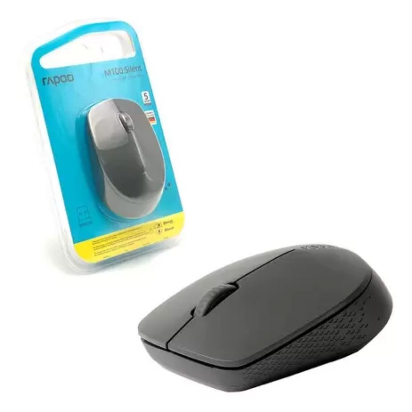 Chuột Không Dây Bluetooth Rapoo M100 Silent ⚡Freeship⚡ Thiết Kế Nhỏ Gọn, Giảm Ồn, Độ Nhạy Cao, Bảo Hành Chính Hãng