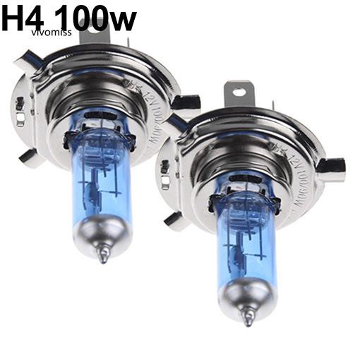 2 bóng đèn Halogen Xenon H1 / H4 / H7 55W / 100W 12V 5000K ánh sáng trắng