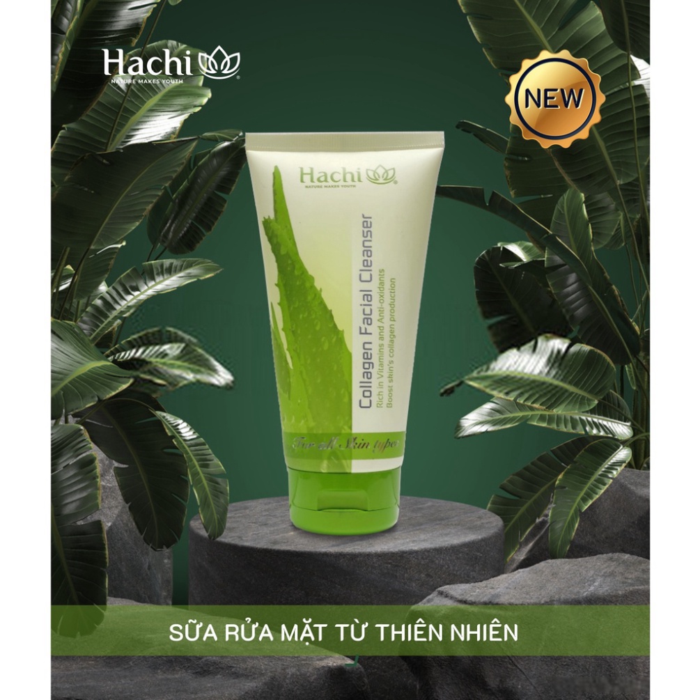 (Hot)  Sữa rửa mặt HACHI COLLAGEN FACIAL CLEANSER 150G sữa rửa mặt hachi cao cấp phù hợp với mọi loại da