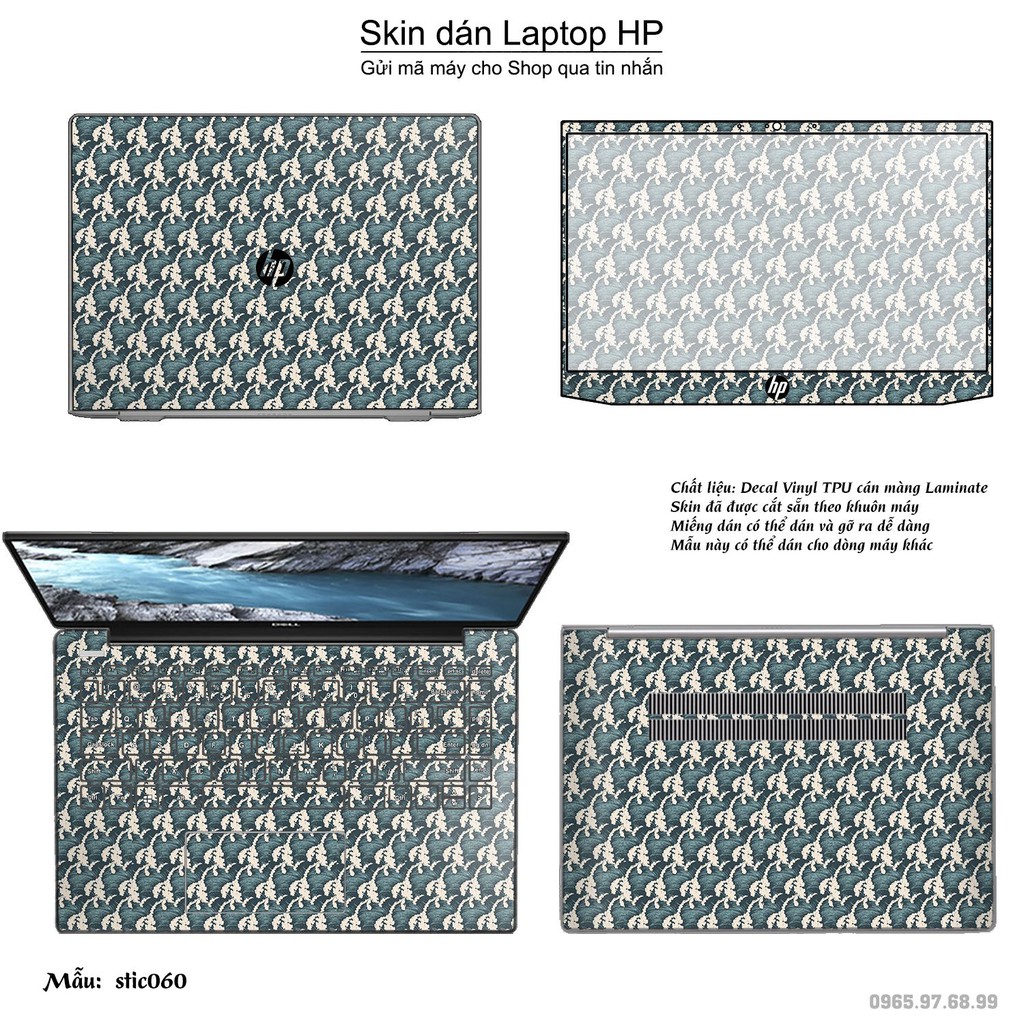 Skin dán Laptop HP in hình Hoa văn sticker _nhiều mẫu 10 (inbox mã máy cho Shop)