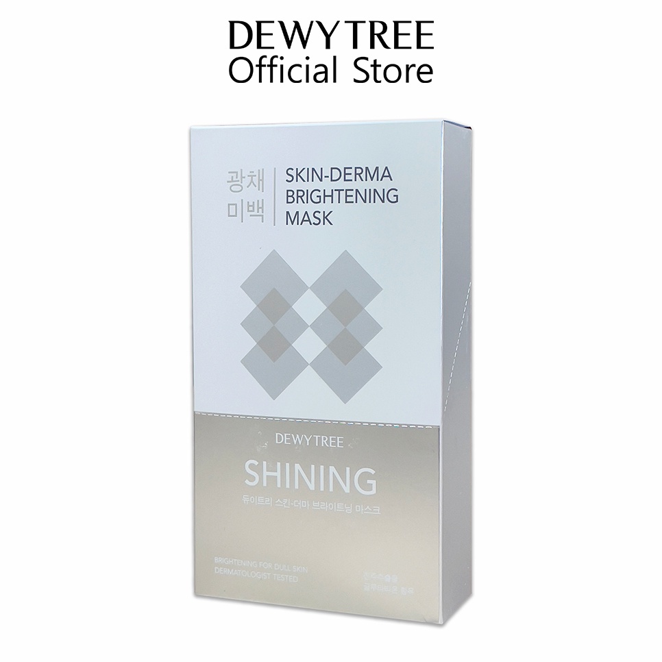 Hộp 10 Miếng Mặt Nạ Ngọc Trai Dưỡng Trắng Da Cấp Ẩm Và Chống Lão Hóa Dewytree Skin Derma Brightening Mask 230g