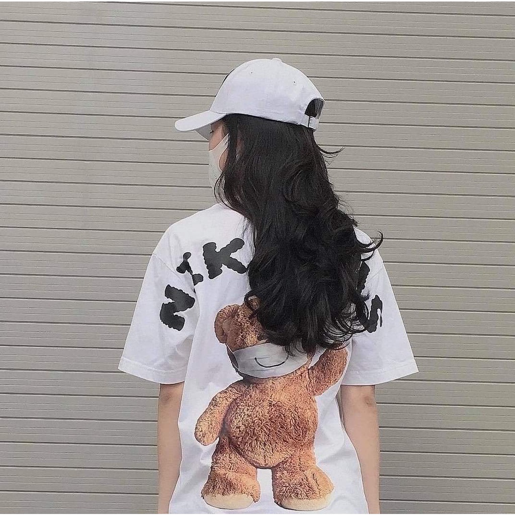 Áo thun tay lỡ Teddy mask MSW Town ,áo phông cotton T shirt nam nữ unisex