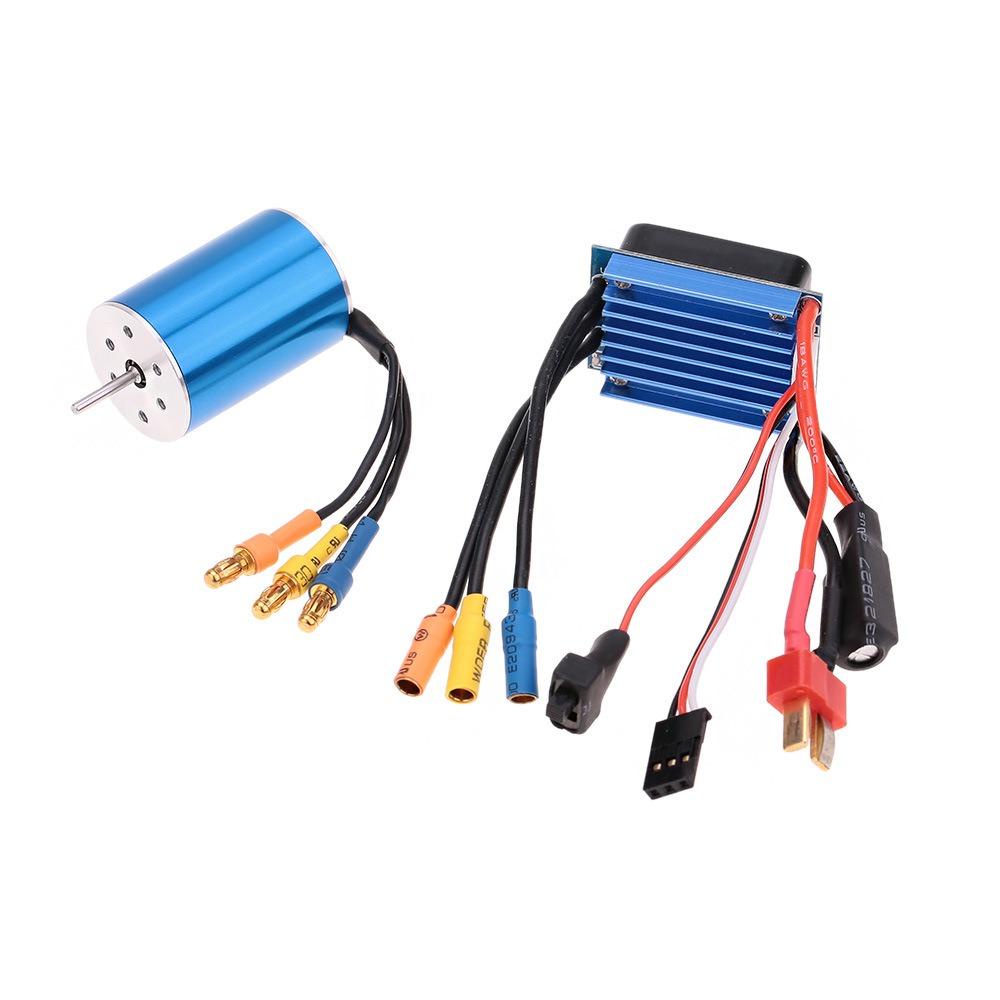 Bộ Điều Tốc Không Chổi Than 2435 KV4800 Cho Xe Điều Khiển Từ Xa 1 / 16 ESC 25A