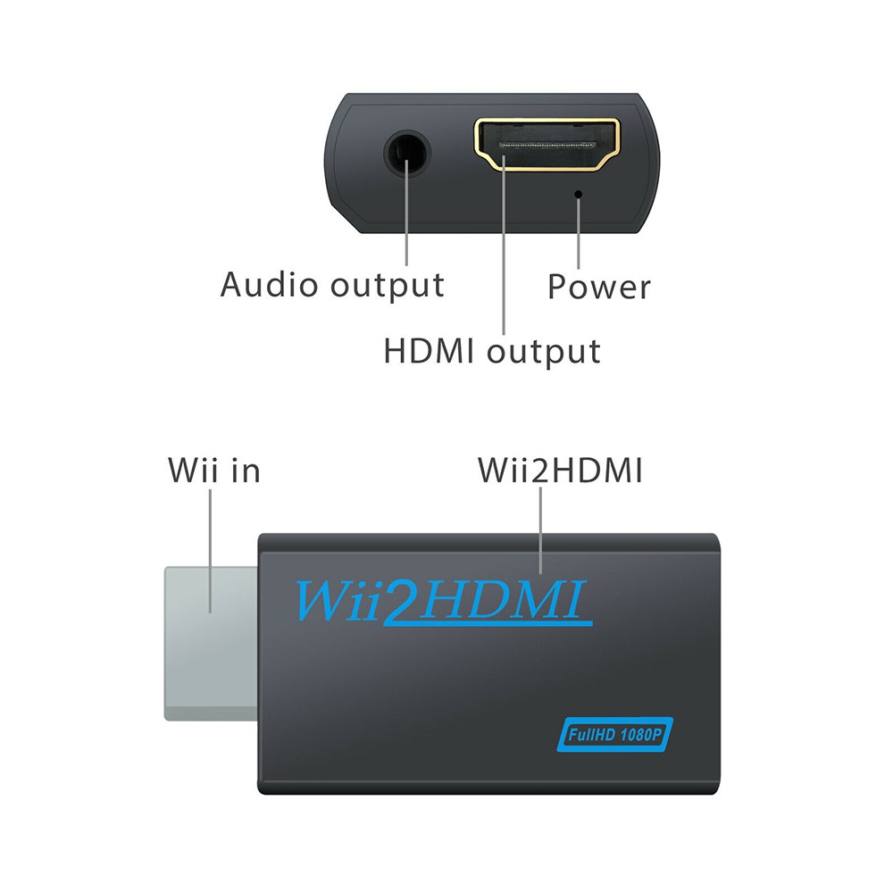 Đầu Chuyển Tín Hiệu Wii ra HDMI Hỗ Trợ Full HD Âm Thanh Cao Cấp