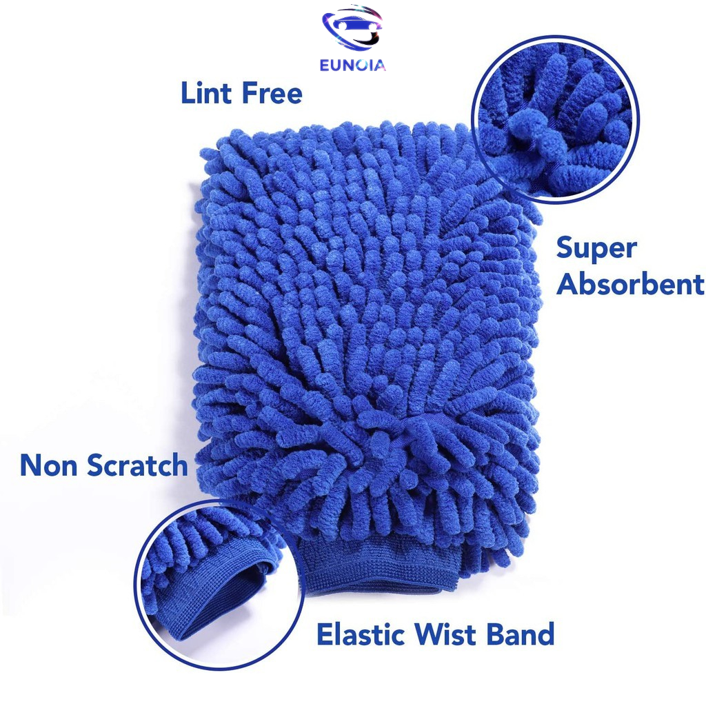 Găng tay san hô rửa xe microfiber xe ô tô, xe máy đa năng chất liệu thấm hút cực tốt siêu sạch