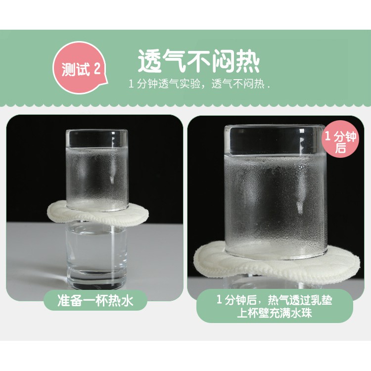 Miếng lót thấm sữa 6 lớp cotton sinh thái cao cấp có thể giặt được tái sử dụng ( 1 cặp )