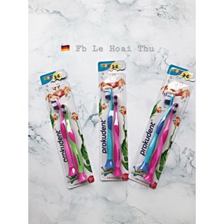 Set 2 cái bàn chải trẻ em Prokudent xách tay Đức, 3-6 tuổi