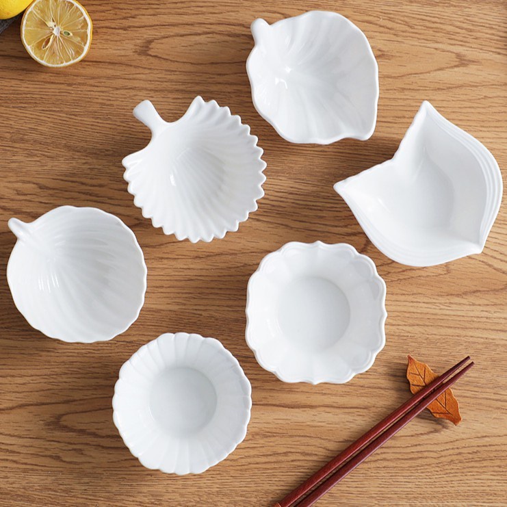 Bát sứ ăn dặm hình hoa lá sứ trắng - Nhiều size