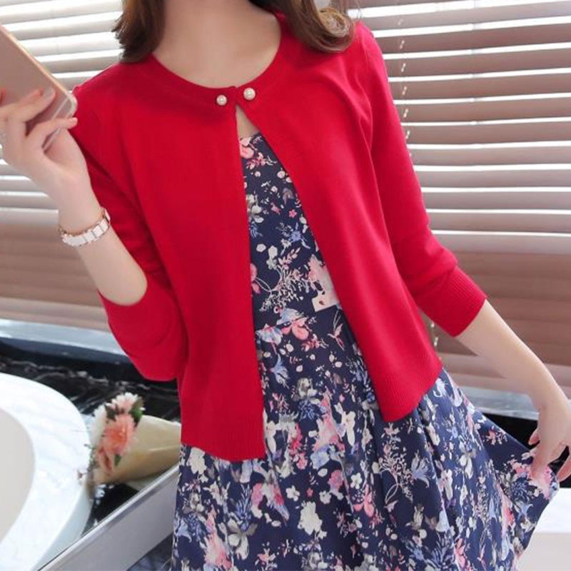 Áo Khoác Cardigan Dệt Kim Chống Nắng Thời Trang Mùa Thu Cho Nữ