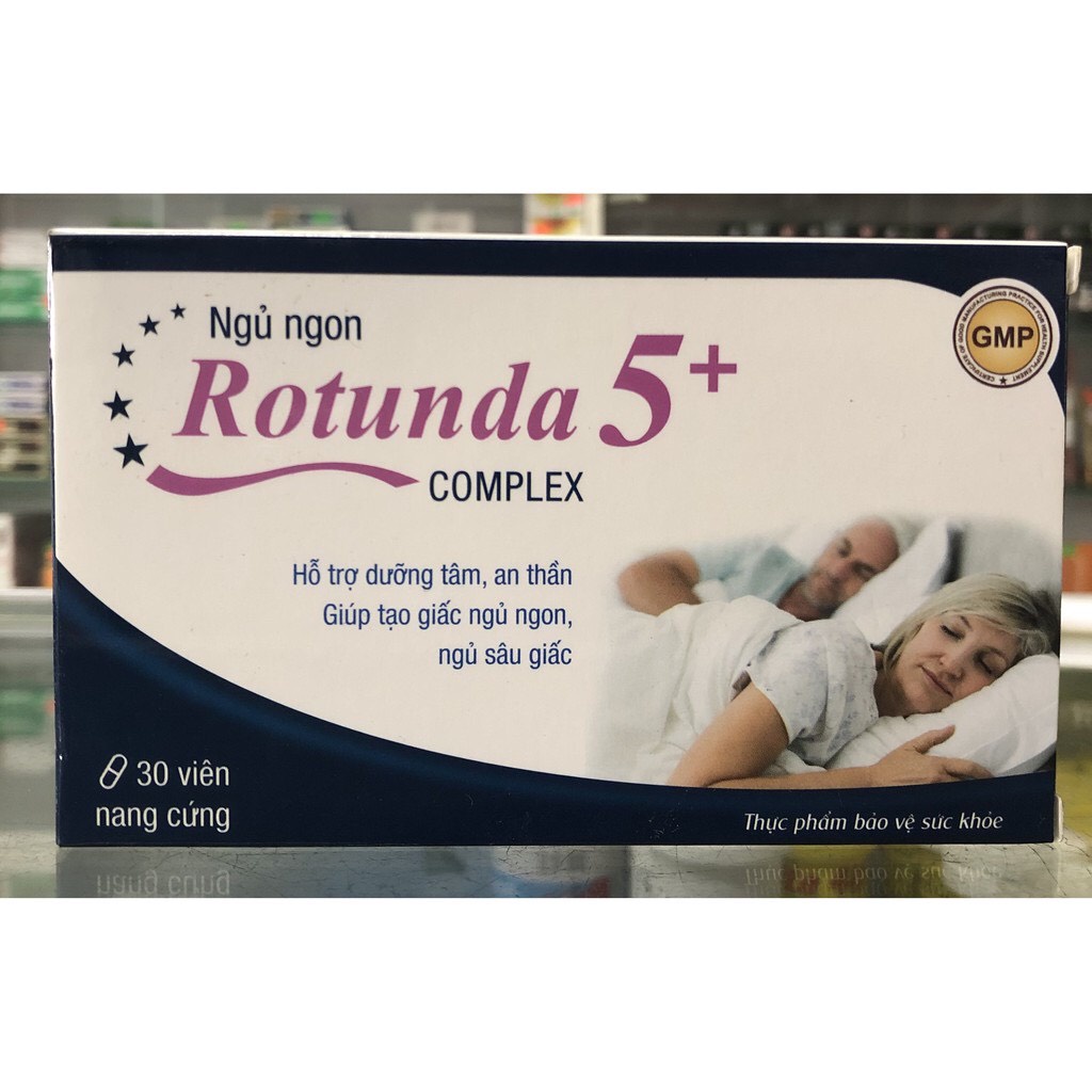 Rotunda 5+ Complex - Hỗ trợ dưỡng tâm, an thần; Giúp tạo giấc ngủ ngon, ngủ sâu giấc - 30 viên