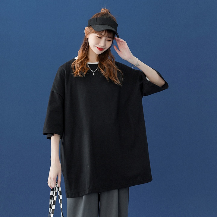 Áo thun trơn unisex tay lỡ form rộng, nhiều màu, nam nữ, Anam Store