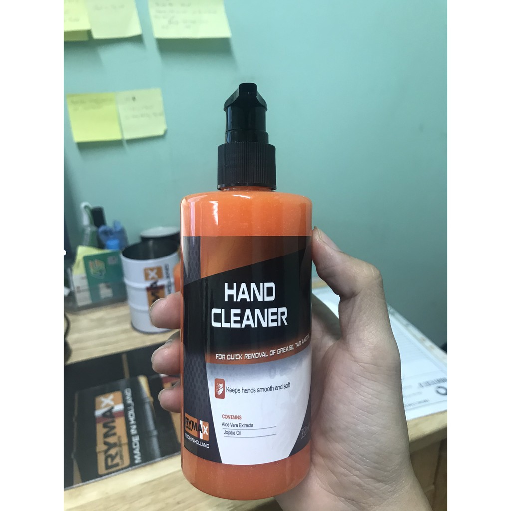 Nước tẩy rửa Dầu nhớt, Dầu mỡ hương cam Rymax Hand cleaner 350ml, Chiết xuất thiên nhiên, An toàn cho da tay