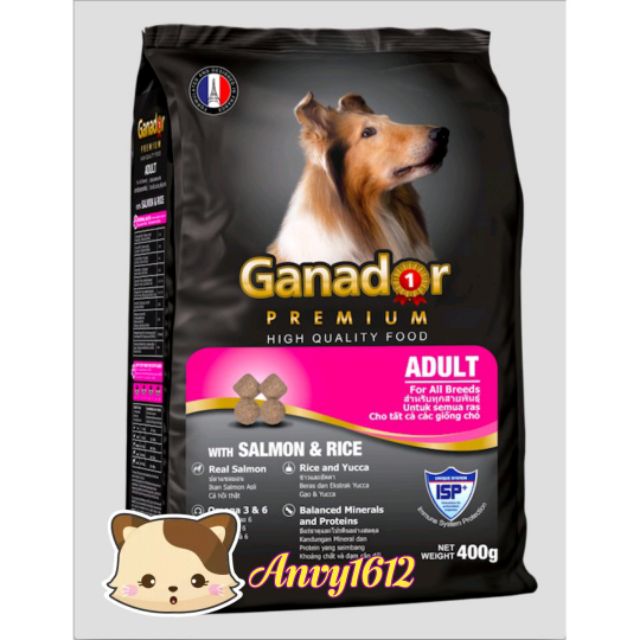 400g Ganador Adult Salmon vị cá hồi - Thức ăn hạt cho chó trưởng thành