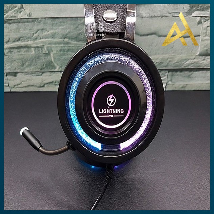 Tai Nghe Gaming Có Dây Headphone Chụp Tai LIGHTNING V6S LED 7 Màu - Tai Nghe Nhạc Máy Vi Tính Laptop Game Thủ Có Micro | BigBuy360 - bigbuy360.vn