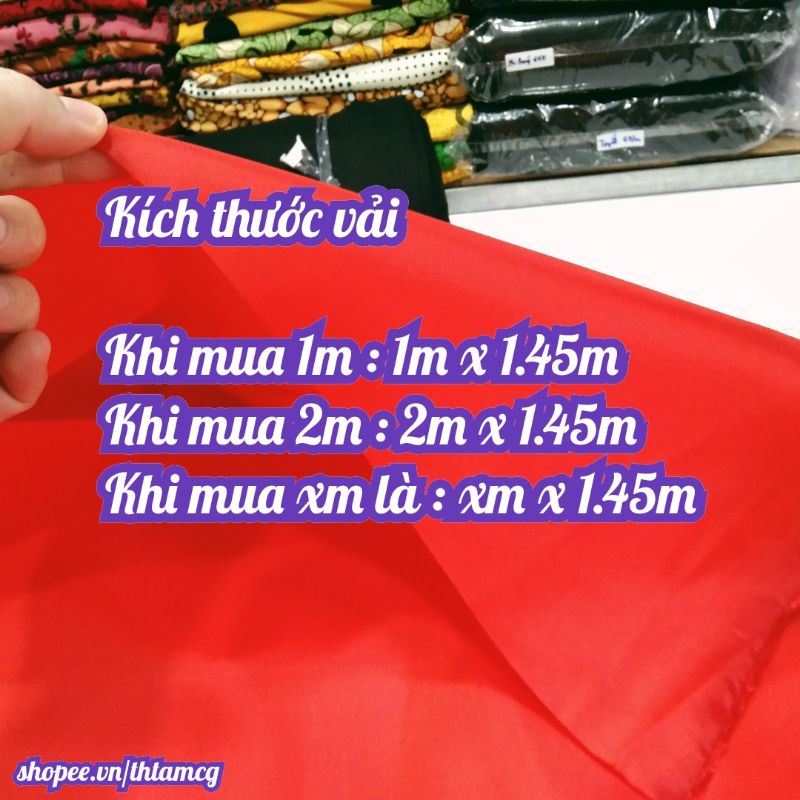 Vải Dù Nylon Mỏng Màu Đỏ Tươi Láng Mịn Sang Trọng Dùng Lót Sản Phẩm Cao Cấp