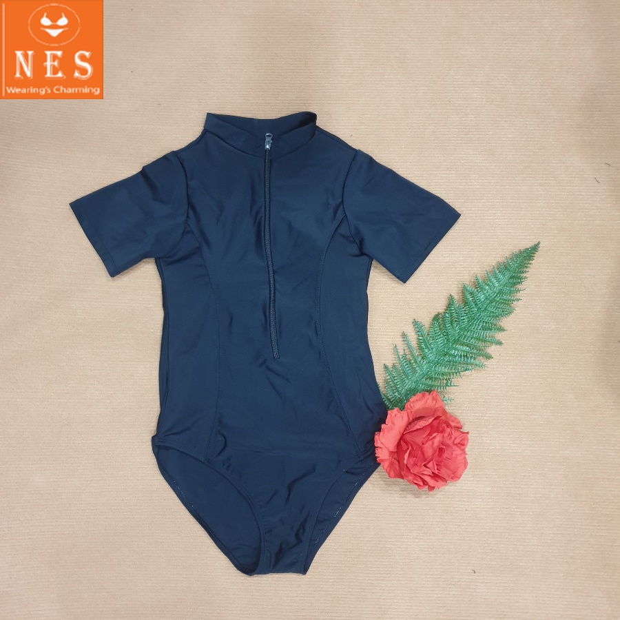 Bikini đi biển liền thân 1 mảnh dây kéo đẹp