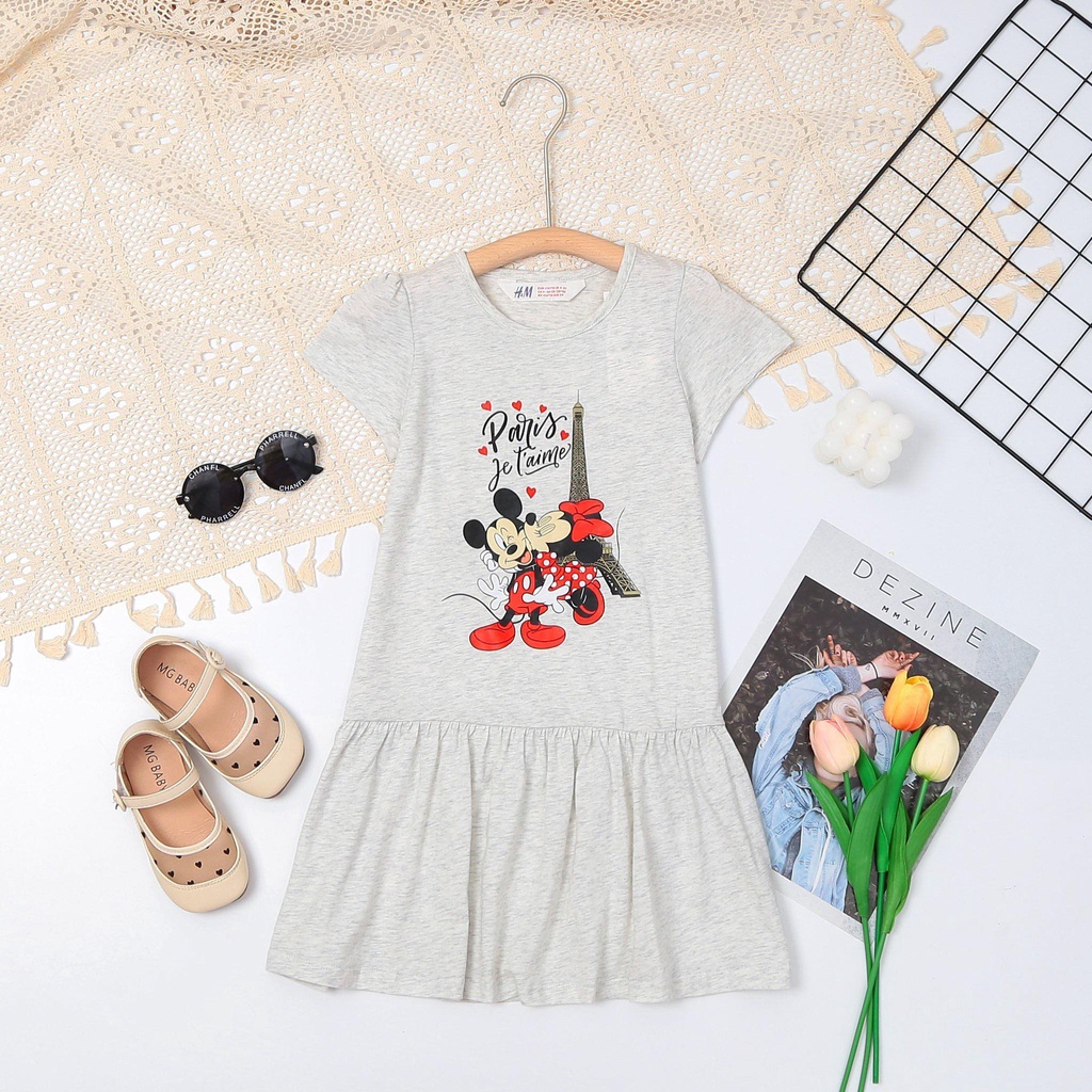 Đầm thun bé gái HM