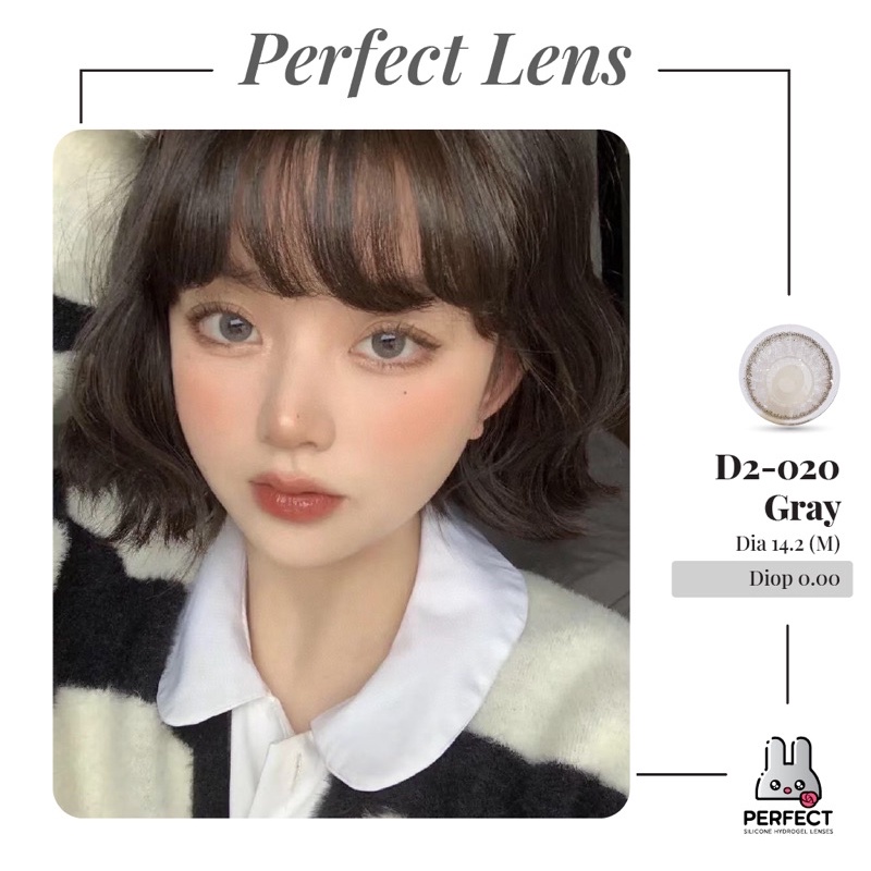 Lens ẢNH MẮT THẬT , Kính Áp Tròng Có Cận và Không Cận , D2-020 GRAY DIA 14.2 M , Hạn Sử Dụng 1 Năm , Giá Sale