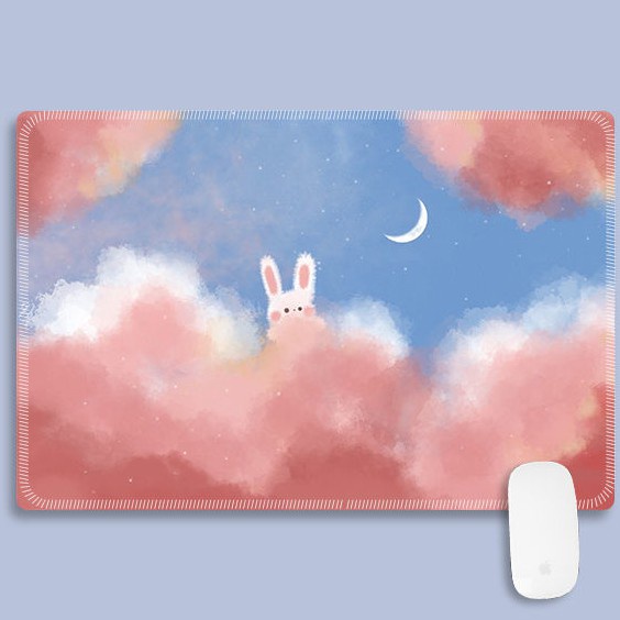 Tấm Lót Chuột Kích Thước Lớn Dày Dặn Họa Tiết Hoạt Hình Dễ Thương