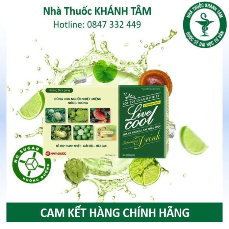 ! Bột sủi thanh nhiệt Livecool Nam Dược (Hộp 10 gói) [livercool, live cool, liver cool] ! !