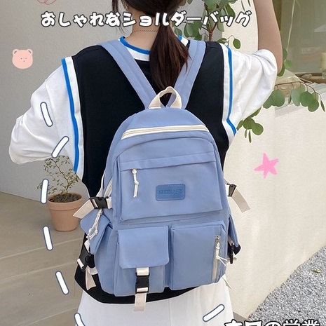Balo ulzzang Đi Học Đi Chơi Nam Nữ Thời Trang Hàn Quốc Yiletao Nhiều Ngăn Tiện Dụng FT7225