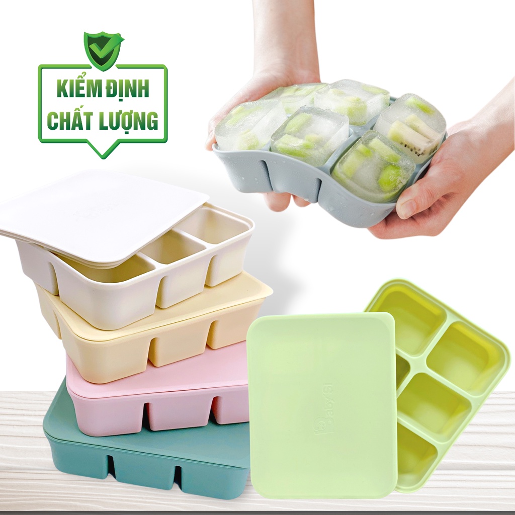 Khay Silicone Trữ Đông Đồ Ăn Dặm Baby'si, Hộp Trữ Thức Ăn Cho Bé, Hộp Đựng Thực Phẩm