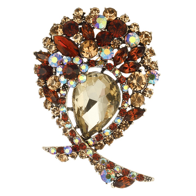 Trâm Cài Áo Hình Hoa Đính Đá Bằng Hợp Kim Dễ Thương Thời Trang Cho Nữ