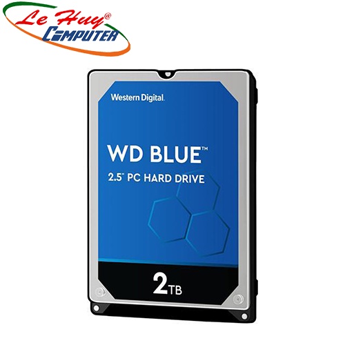 Ổ cứng HDD Laptop Western 2TB Blue 2.5 inch 5400RPM SATA3 128MB Cache (WD20SPZX)