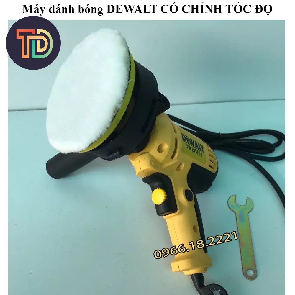 Máy đánh bóng ô tô Dewalt 700W TẶNG 1 MIẾNG LÔNG CỪU VÀ 1 MIẾNG MÚT XỐP