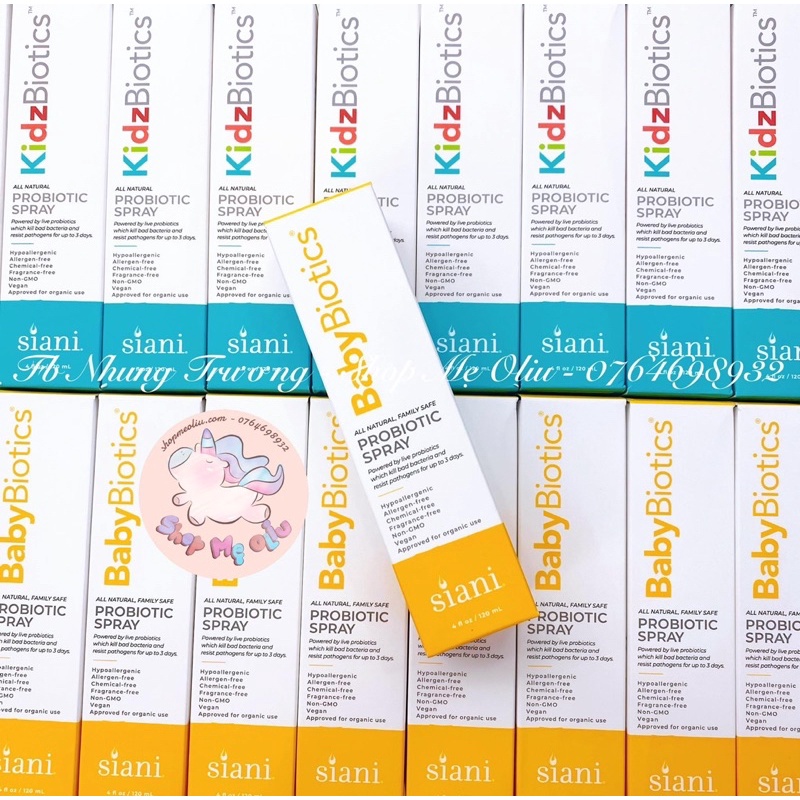 Xịt BabyBiotics chăm sóc da cho bé dung tích 120ml